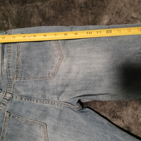 Vigoss Womens Shorts Adult Size 16 Bermuda Medium Wash Denim Pocket Long Inseam - Picture 8 of 9